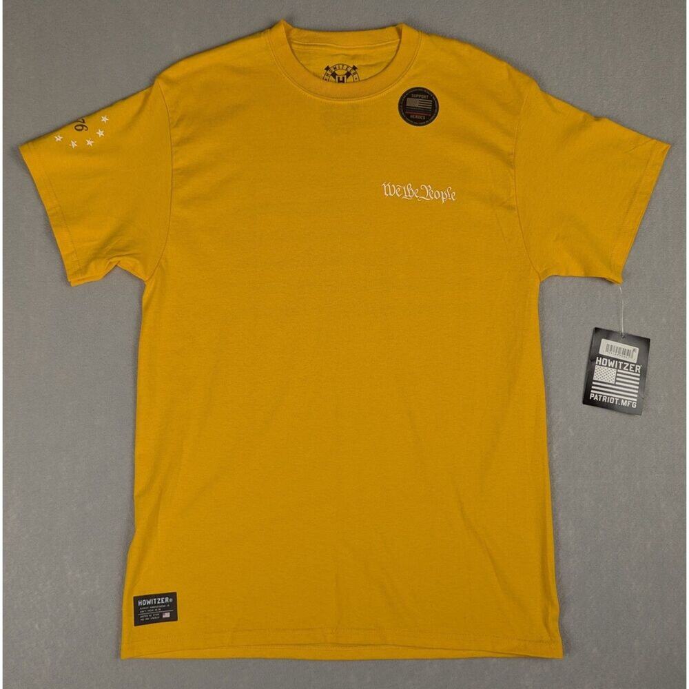 NWT Howitzer We the People 1776 Flag T-Shirt Gold Size M